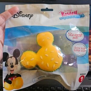 Disney Squishies Mickey Mouse Burger Bread Squishy Hamburger 2018 NEW NIP